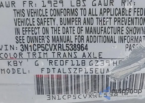 2024 Nissan Kicks Sv из США, поврежденный, VIN 3N1CP5CVXRL538964